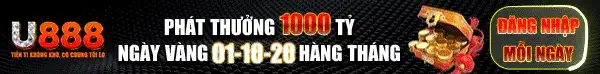 Banner chào mừng u888. với ưu đãi 188k
