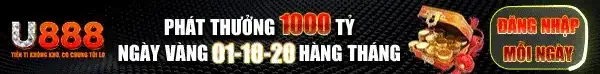 Banner chào mừng u888. với ưu đãi 188k